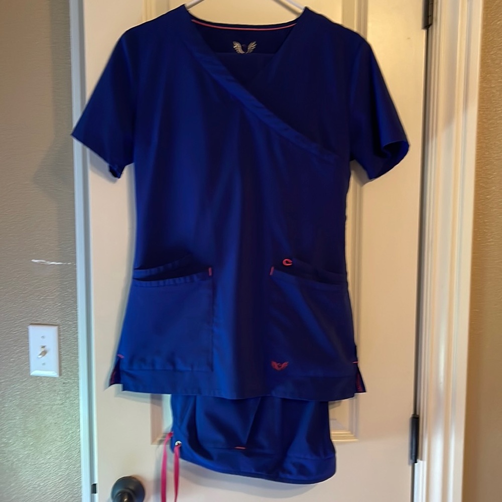Smitten scrub set, royal blue